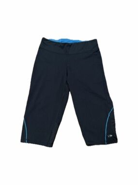 Champion Grey Active Capri Leggings with Blue Trim